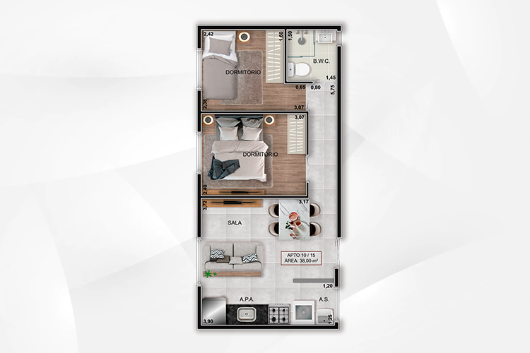 Ótimo apartamento com 2 dormitórios, Vila Paranaguá SP