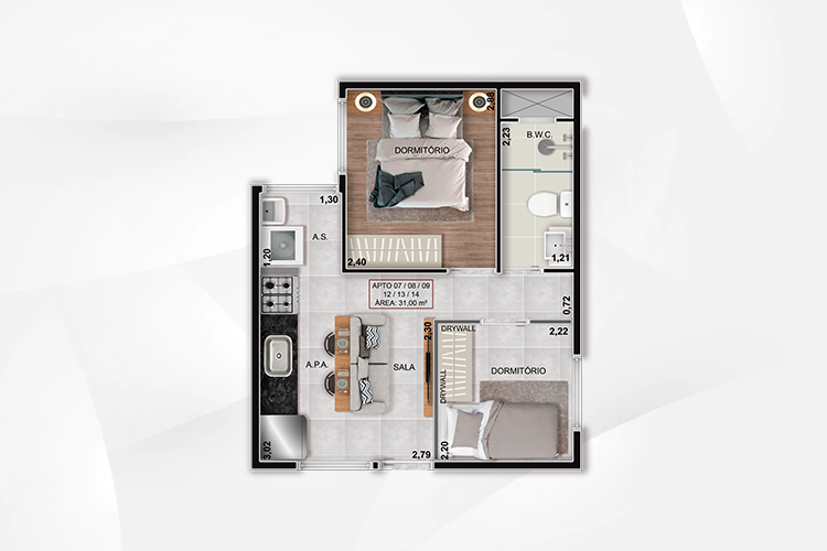 Ótimo apartamento com 2 dormitórios, Vila Paranaguá SP