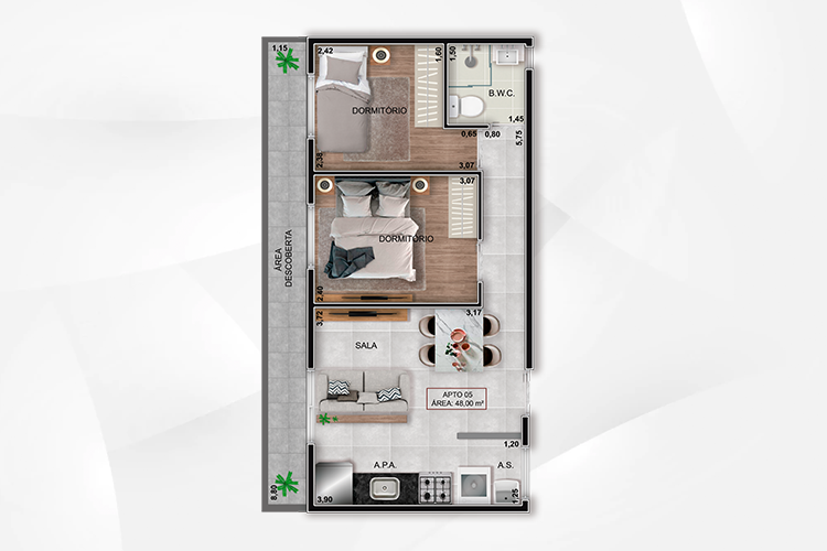 Ótimo apartamento com 2 dormitórios, Vila Paranaguá SP